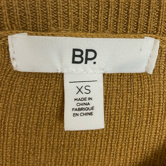 BP Varsity Sweater Golden Brown and Blue Striped Size XS - Picture 5 of 6